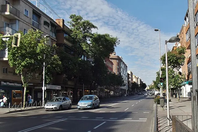 Vista del distrito de Carabanchel desde la calle General Ricardos
